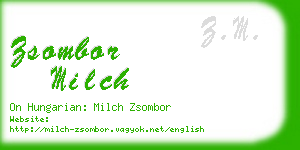 zsombor milch business card